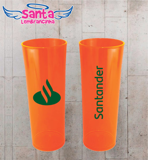 Copo long drink personalizado corporativo santander – cod 8740