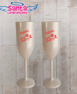 Taça de champanhe personalizada aniversário cod 8871