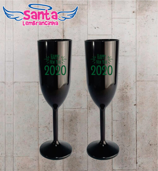 Taça de champanhe personalizada ano novo cod 8877