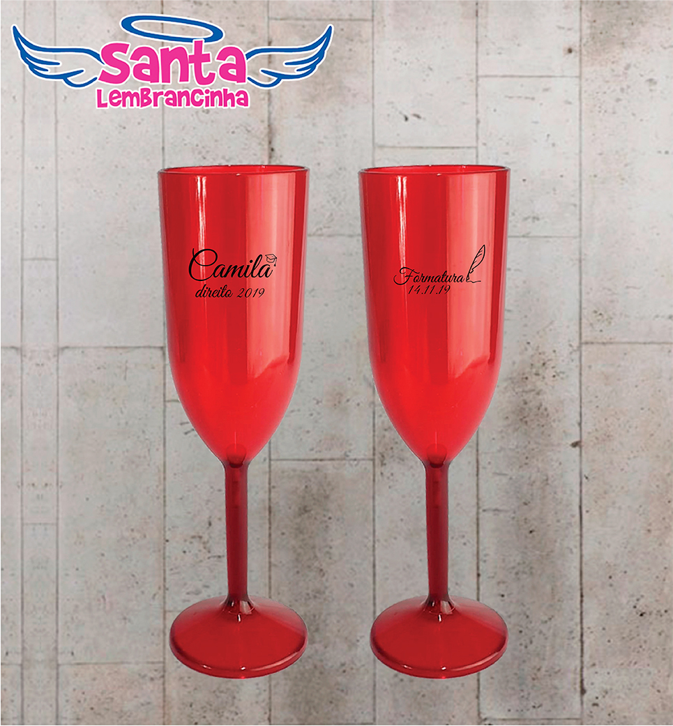 Taça de champanhe personalizada formatura direito cod 8908