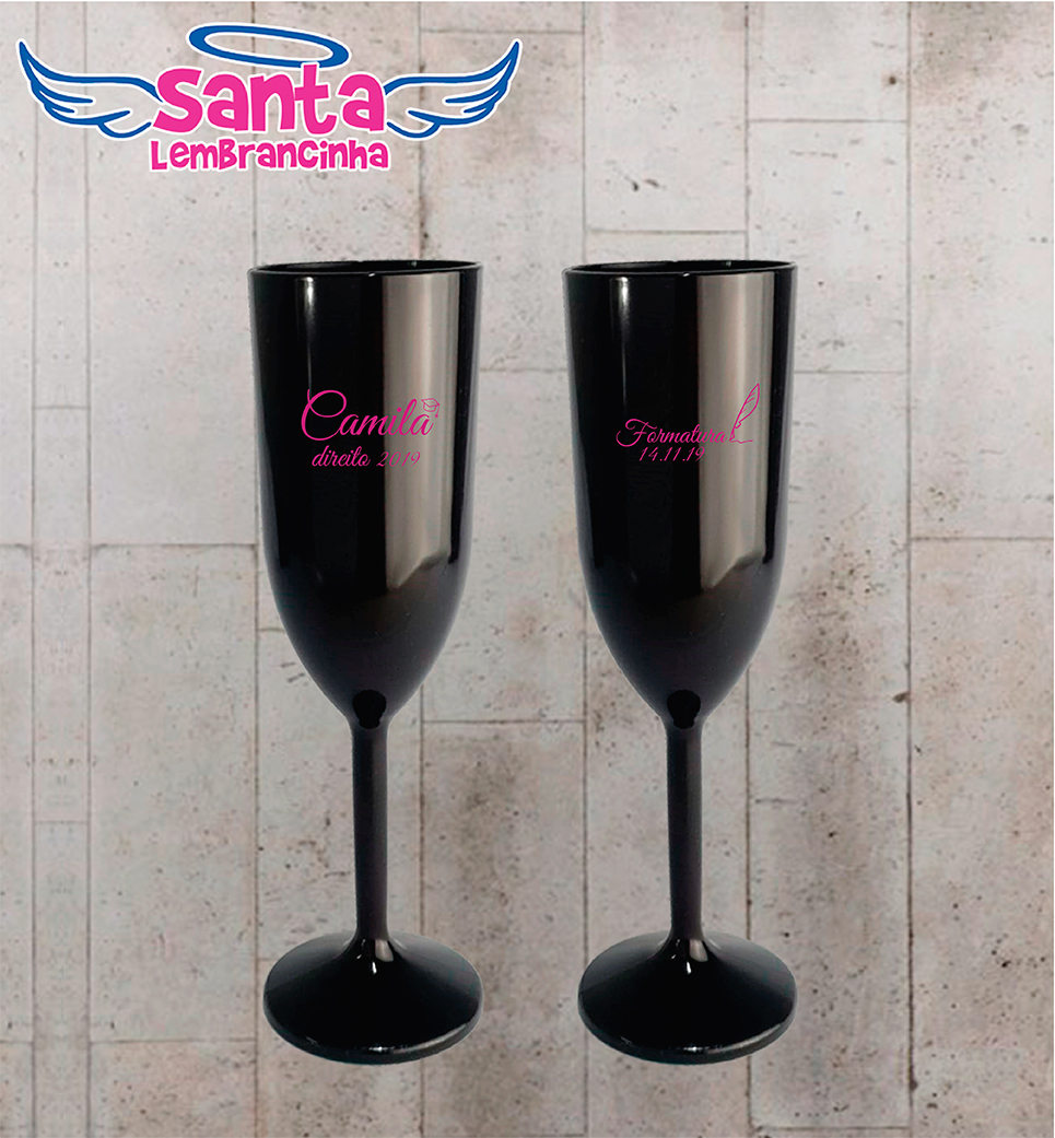 Taça de champanhe personalizada formatura direito cod 8908