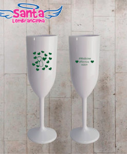 Taça de champanhe personalizada formatura medicina com corações cod 8919