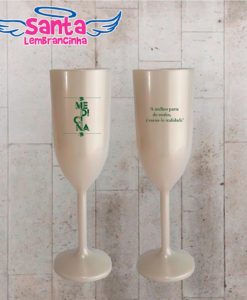 Taça de champanhe personalizada formatura medicina cod 8935
