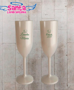 Taça de champanhe personalizada formatura odontologia cod 8951