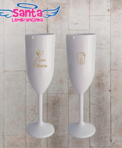 Taça de champanhe personalizada formatura odontologia cod 8943