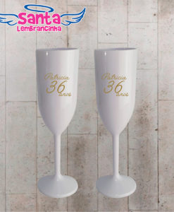 Taça de champanhe personalizada aniversário cod 8861