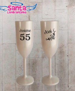 Taça de champanhe personalizada aniversário cod 8866