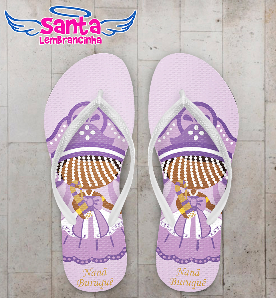 Chinelo religioso personalizado orixá nanã buruquê cod 9314