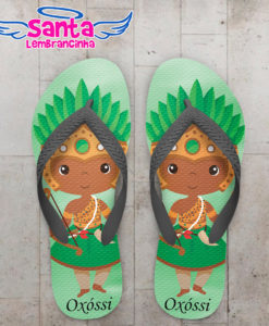 Chinelo religioso personalizado orixá oxóssi cod 9312