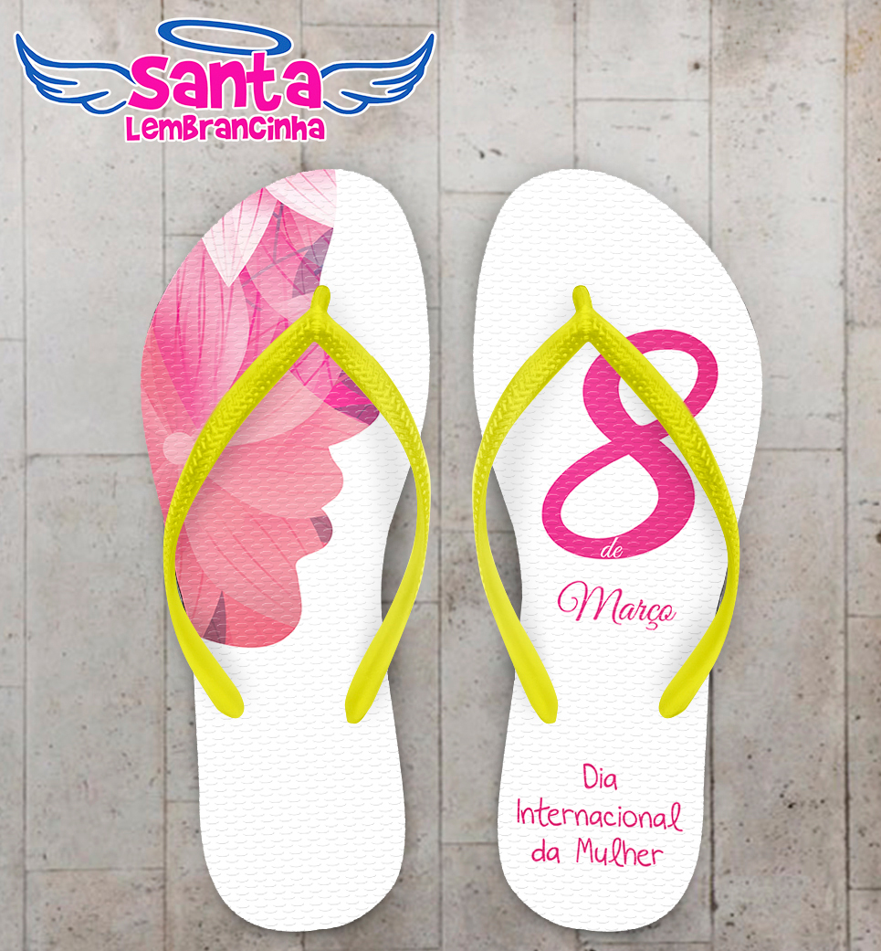 Chinelo dia da mulher personalizado cod 9139