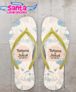 Chinelo casamento personalizado aquarela cod 9330