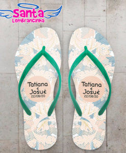 Chinelo casamento personalizado aquarela cod 9330