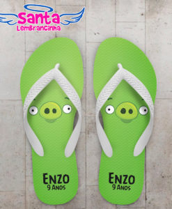 Chinelo infantil angry birds personalizado cod 9501