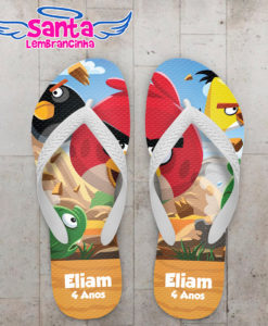 Chinelo infantil angry birds personalizado cod 9469