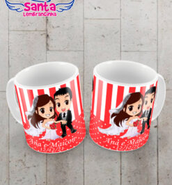 Caneca casamento madrinhas personalizada cod 9579