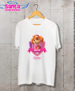 Camiseta personalizada infantil patrulha canina skye cod 6906