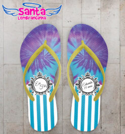 Chinelo 15 anos tie dye listrado personalizado cod 7857