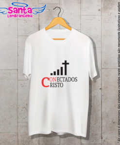 Camiseta personalizada conectado com cristo cod 6440