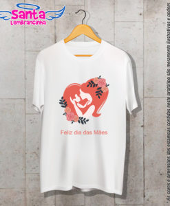 Camiseta personalizada dia das mães com coração cod 6444