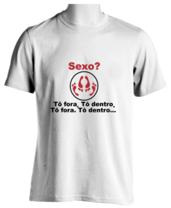 Camiseta personalizada, sexo  tô dentro tô fora – cod 1832