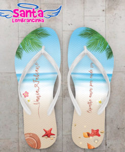 Chinelo casamento na praia personalizado cod 8024