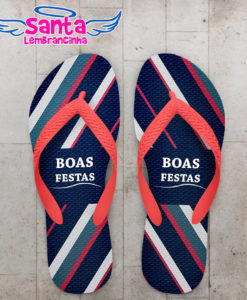 Chinelo ano novo azul personalizado cod 8046