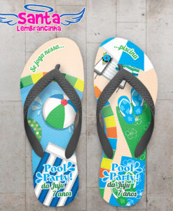 Chinelo Infantil Pool Party Personalizado COD 9905