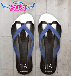 Chinelo casamento floral monograma personalizado cod 10233 (cópia)