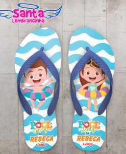 Chinelo Infantil Pool Party Personalizado COD 9905