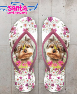 Chinelo cachorro e flores personalizado cod 10824 (cópia)