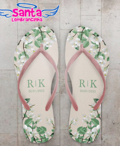 Chinelo casamento folhas e listras personalizado cod 10782 (cópia)