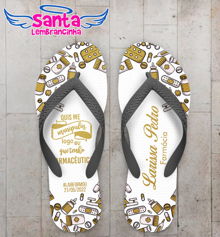 Chinelo Formatura Farmácia Personalizado Cod 10854