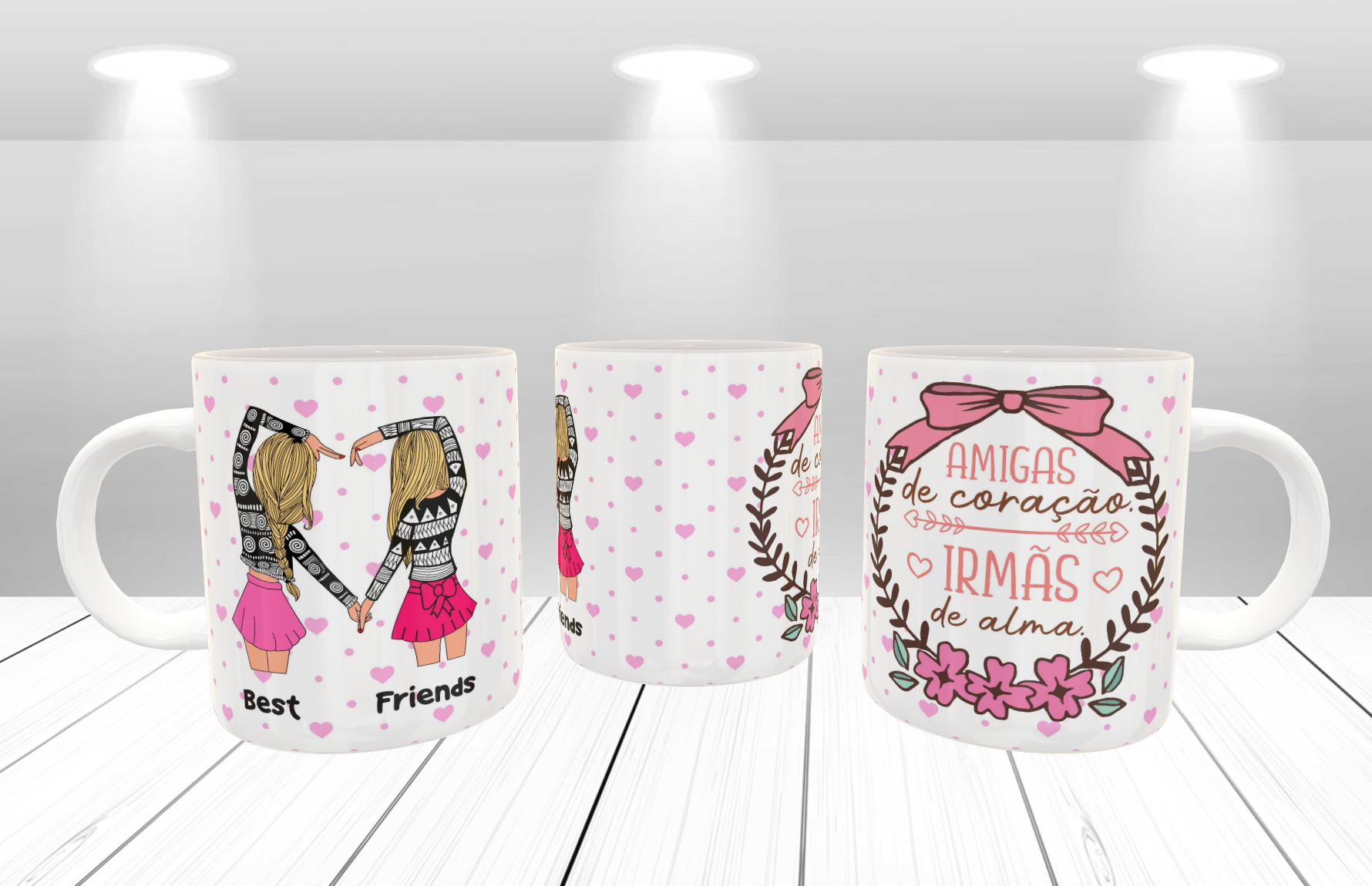 Caneca Preta Personalizada Rosa Caveira Melhor Qualidade!!!