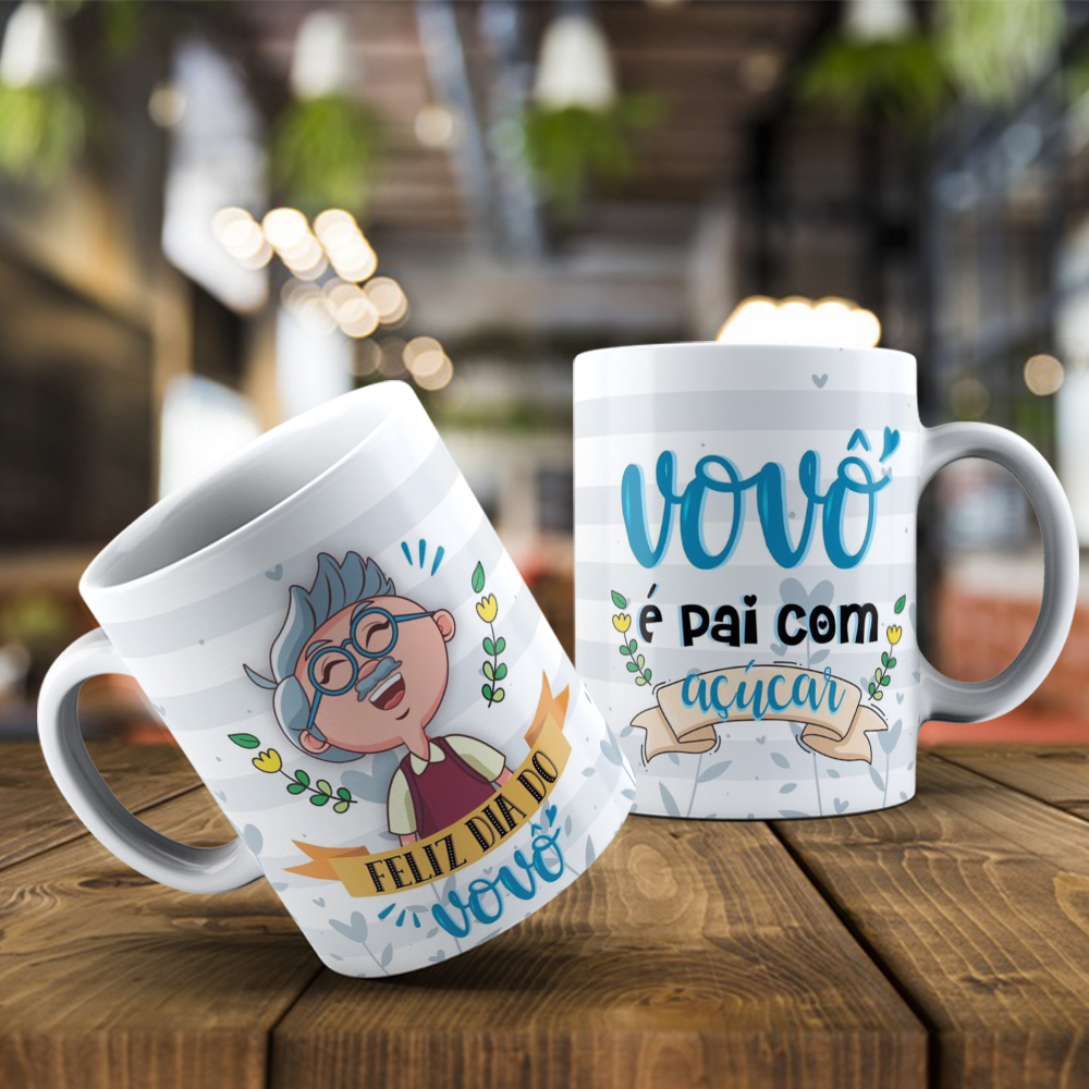 Caneca - Dia dos Pais - Caricatura Personalizada