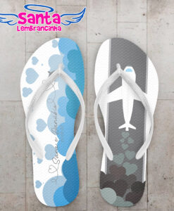 Chinelo casamento floral personalizado cod 12348