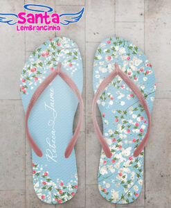 Chinelo casamento floral monograma personalizado  cod 12420 (cópia)