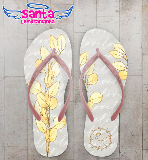 Chinelo casamento folhas eucalipto personalizado cod 12411 (cópia)