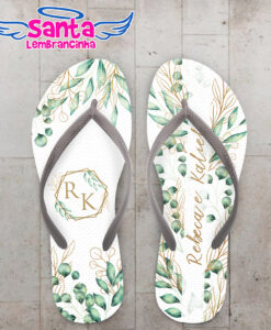 Chinelo casamento folhas eucalipto personalizado cod 12452 (cópia)