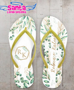 Chinelo casamento folhas eucalipto personalizado cod 12452 (cópia)