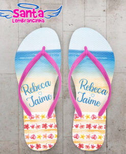 Chinelo casamento estrela do mar e folhas personalizado cod 12446 (cópia)
