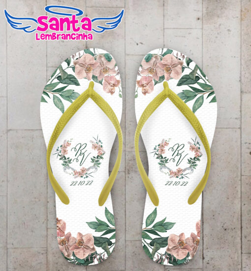 Chinelo casamento folhas personalizado cod 12336 (cópia)