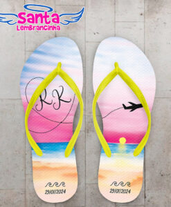 Chinelo casamento folhas eucalipto e flores personalizado cod 12443 (cópia)