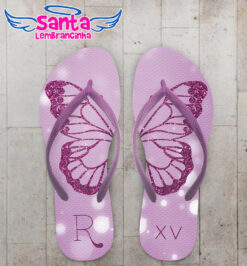 Chinelo debutante borboleta personalizado cod 12307 (cópia)