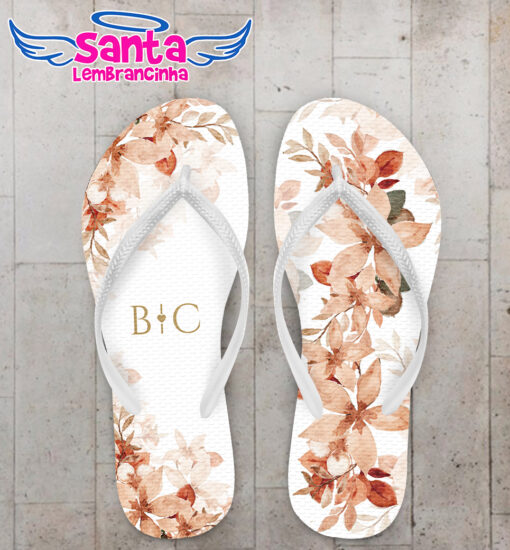 Chinelo casamento folhas secas personalizado (3) cod 12460