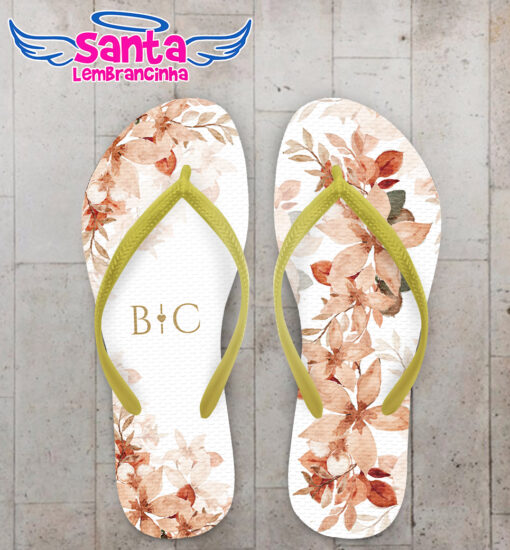 Chinelo casamento folhas secas personalizado (3) cod 12460