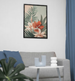 Quadro decorativo lobo tribal retangular cod r329