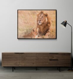 Quadro decorativo animais leão retangular cod r045 (cópia)