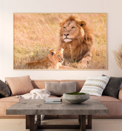 Quadro decorativo animais leão retangular cod r045 (cópia)