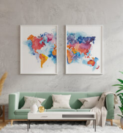 Quadro decorativo mapa américas retangular cod r358 (cópia)