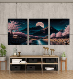 Quadros decorativo (nome da estampa) - kit 3 telas retangulares cod (cópia)